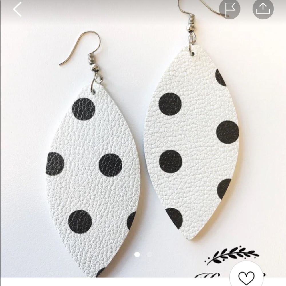 Faux leather earrings handmade 6 pair for $20